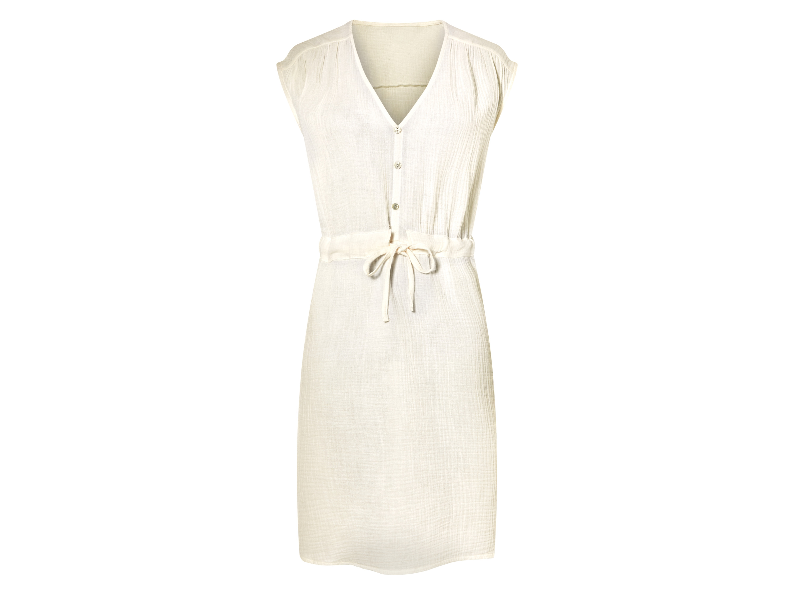 esmara® Dámské mušelínové šaty, z čisté bavlny (bílá, 38)