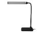 Černá stolní lampa s flexibilním krkem a obdélníkovým LED světelným prvkem