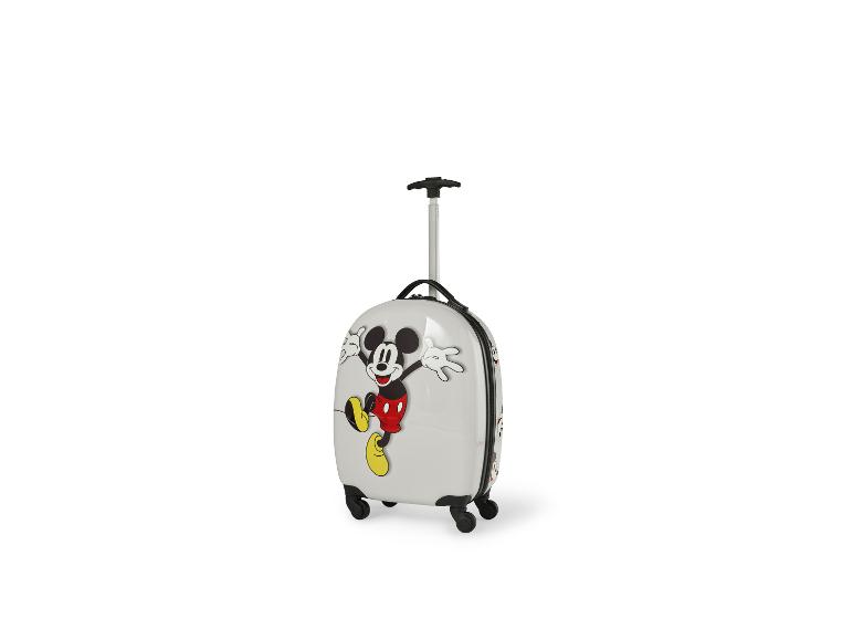 Bílý dětský cestovní kufr s motivem Mickey Mouse