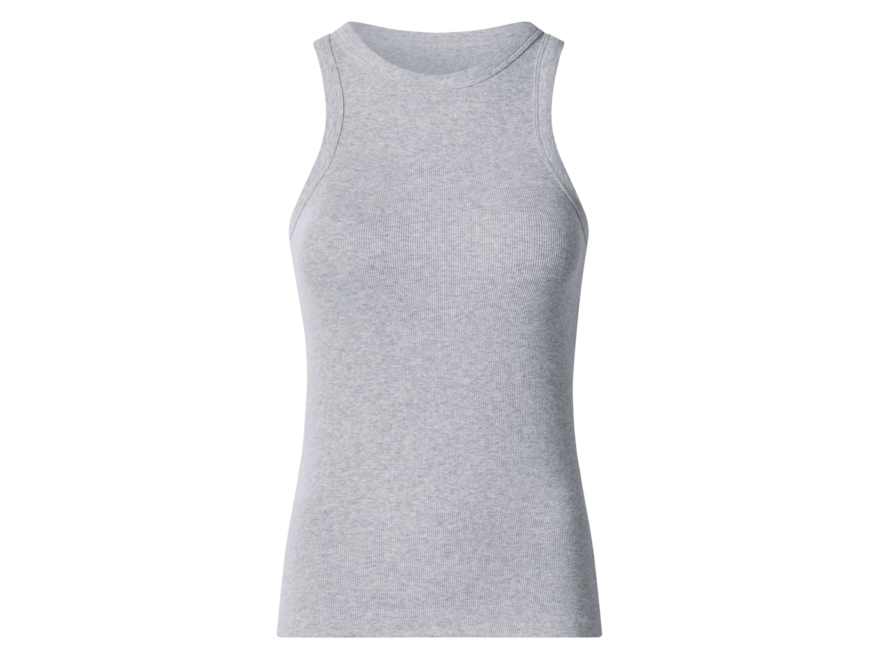 esmara® Dámské vroubkované tílko s BIO bavlnou (šedá, L(44/46))