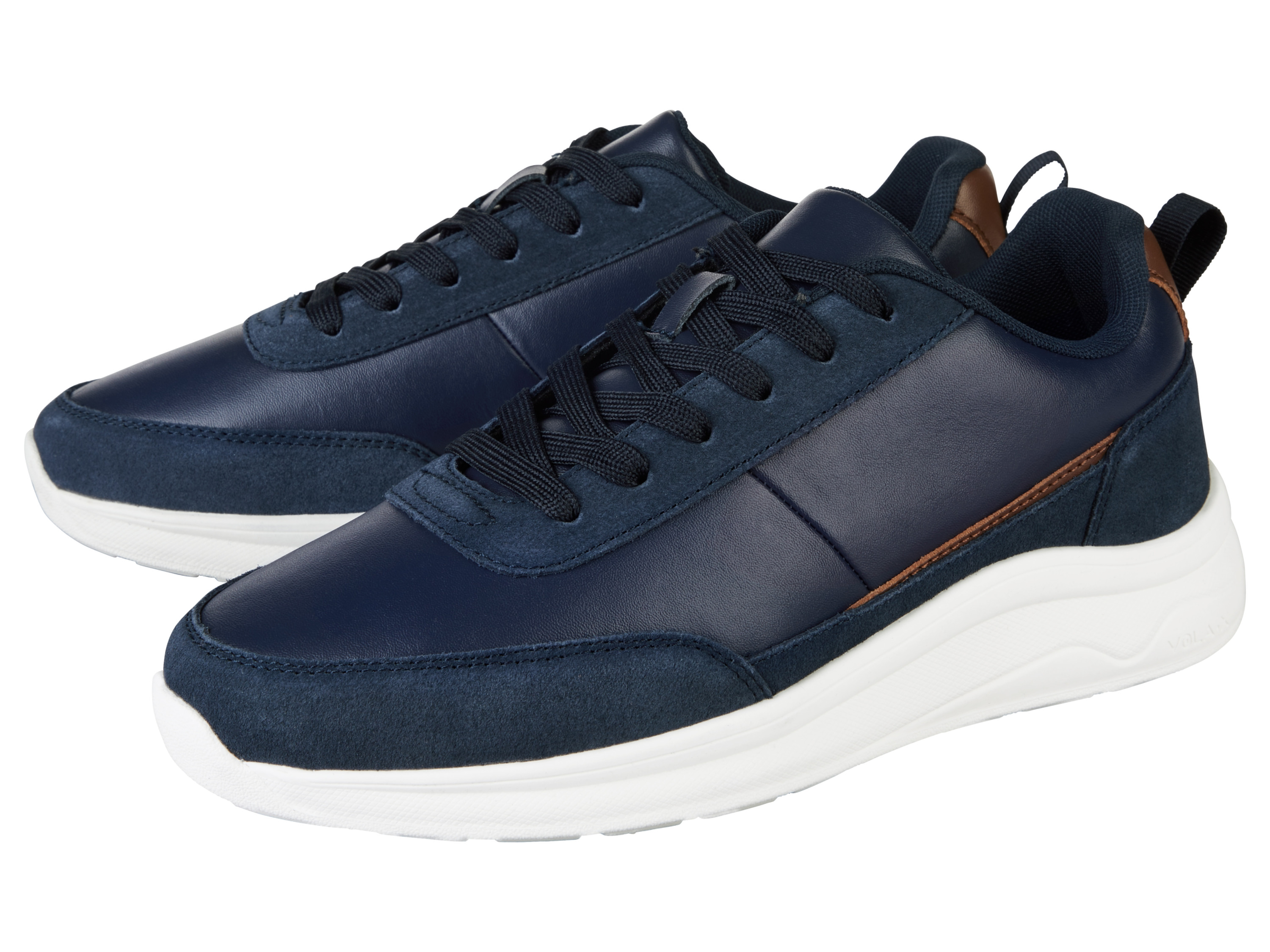 esmara® Pánská kožená volnočasová obuv (navy modrá, 45)