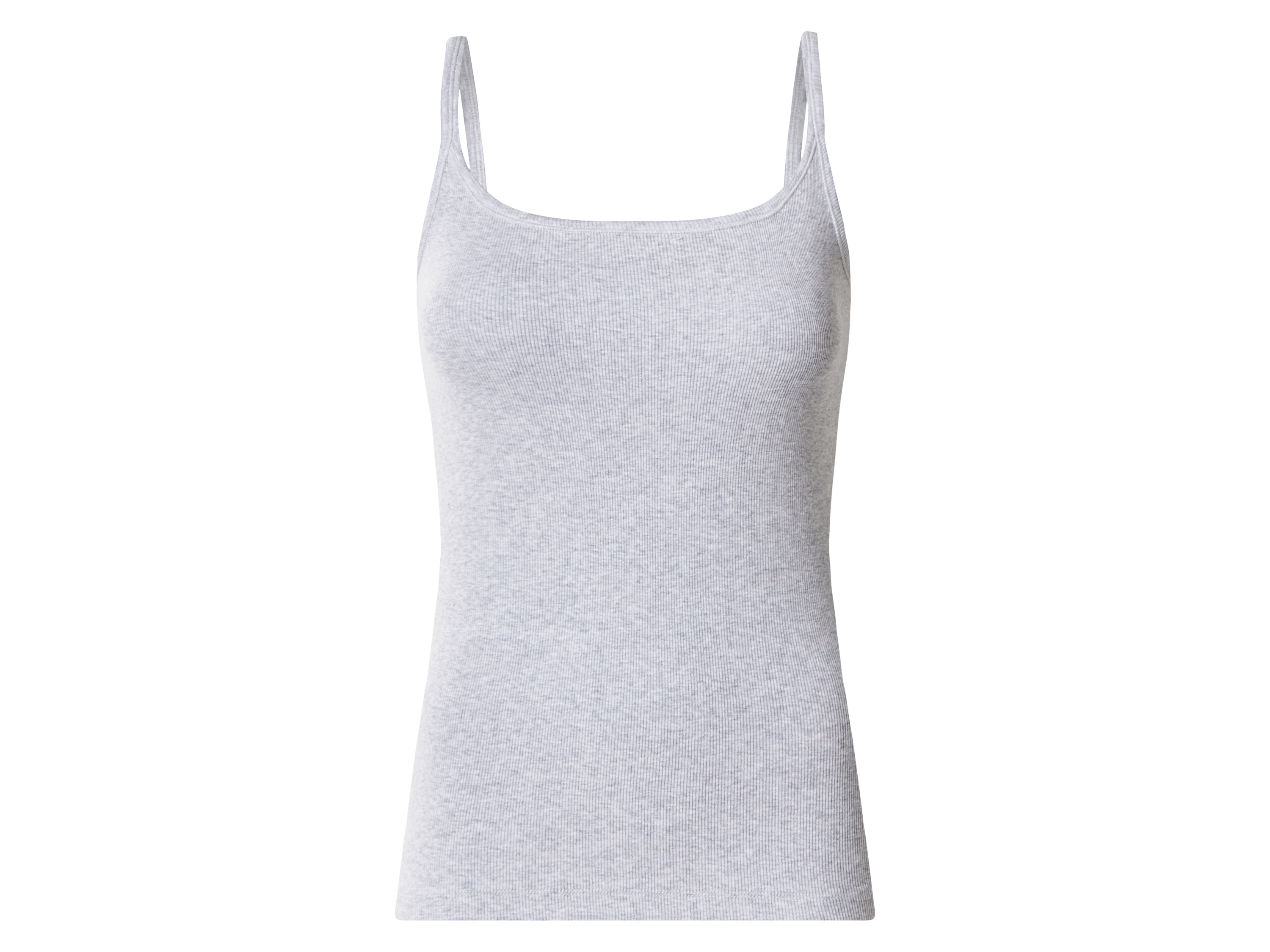 esmara® Dámský top se špagetovými ramínky, jemně vroubkovaný (šedá, XS (32/34))