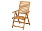 Skládací dřevěná zahradní židle s lamelami a područkami