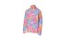 Tie-dye fleecová bunda v růžové, oranžové a modré barvě s celým zipem