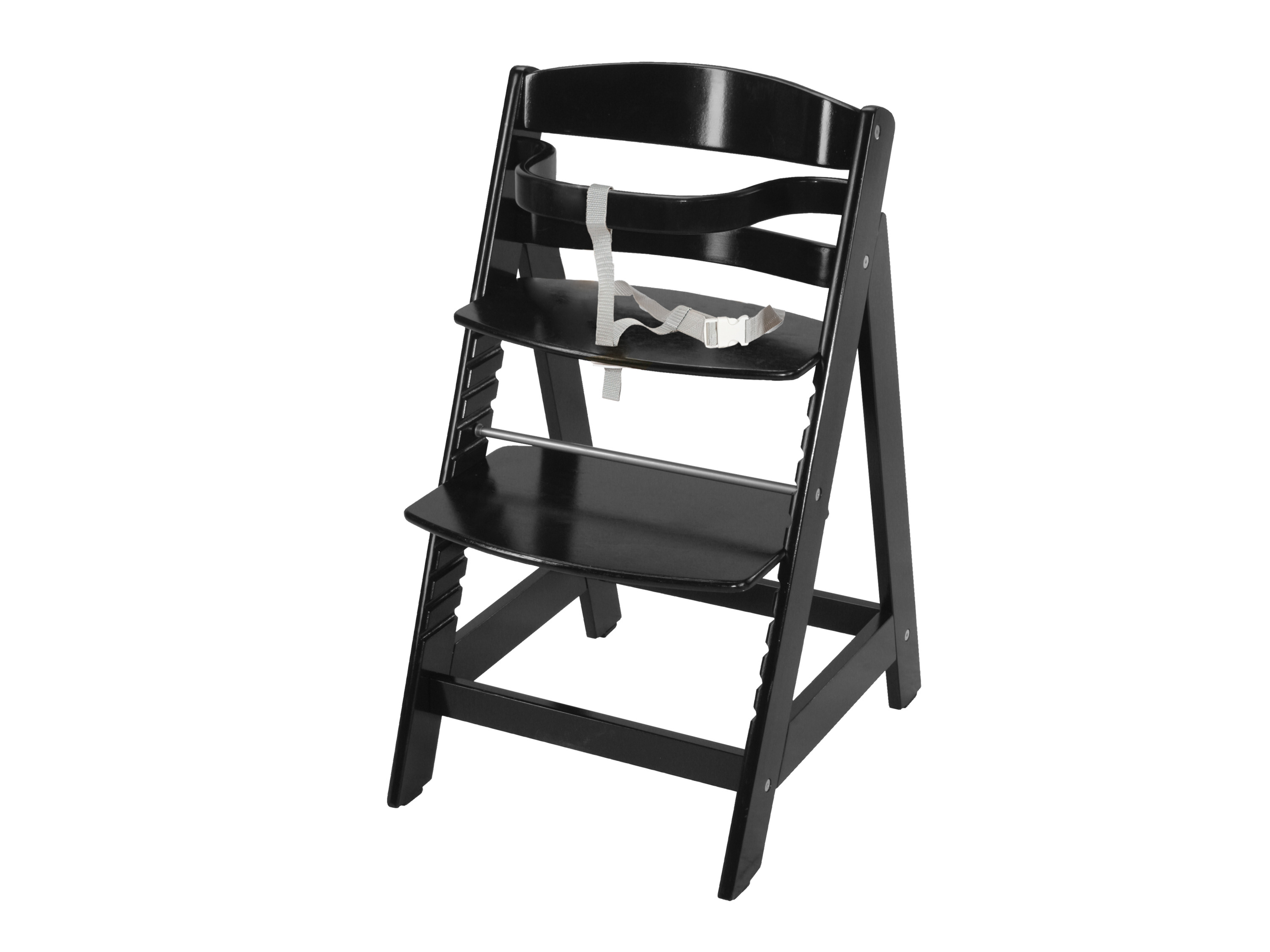 roba Dětská vysoká židlička Sit Up se schůdky (černá)