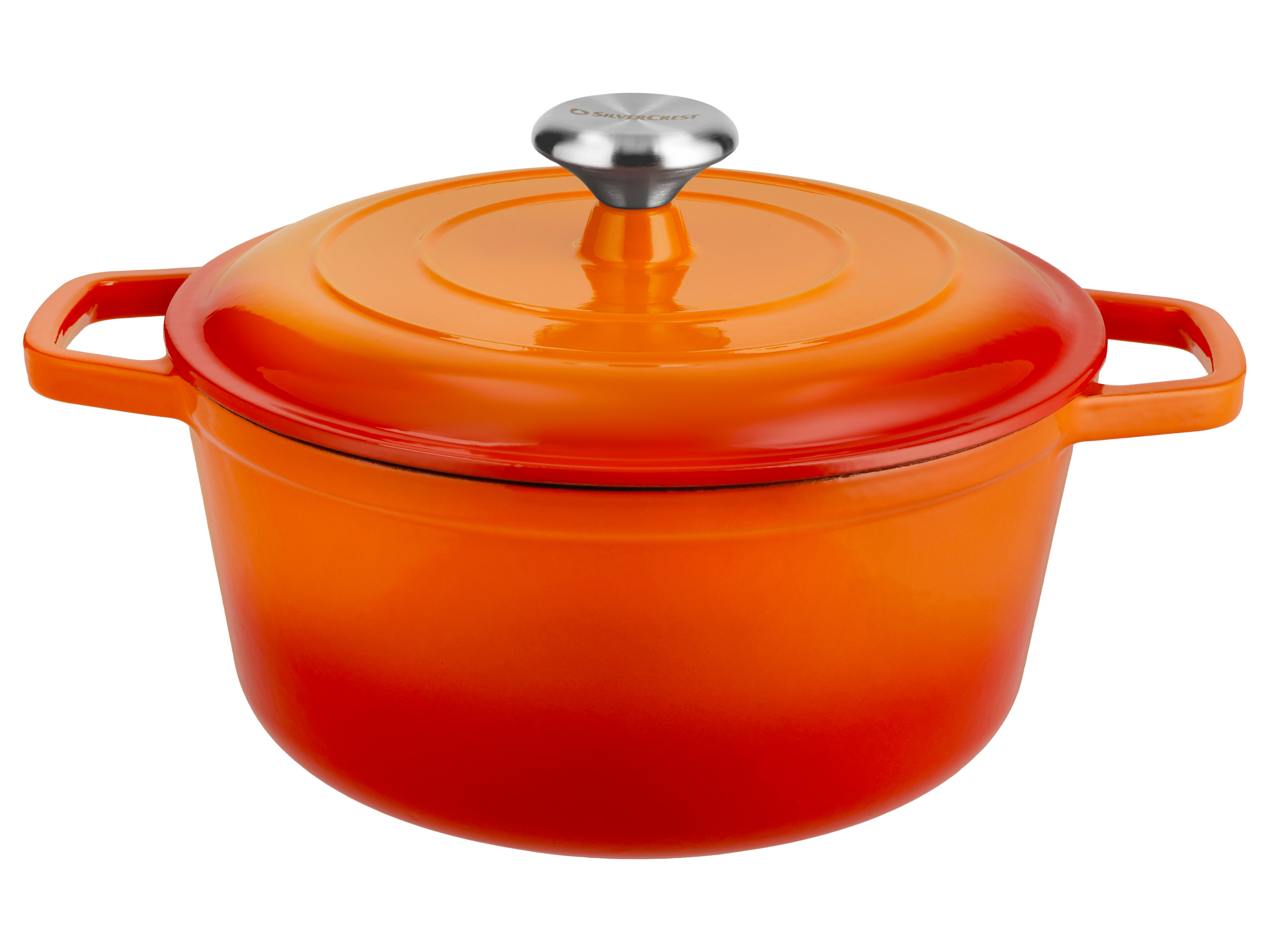 Silvercrest® Litinový hrnec Premium, Ø 26 cm / 5,0 l (oranžová)