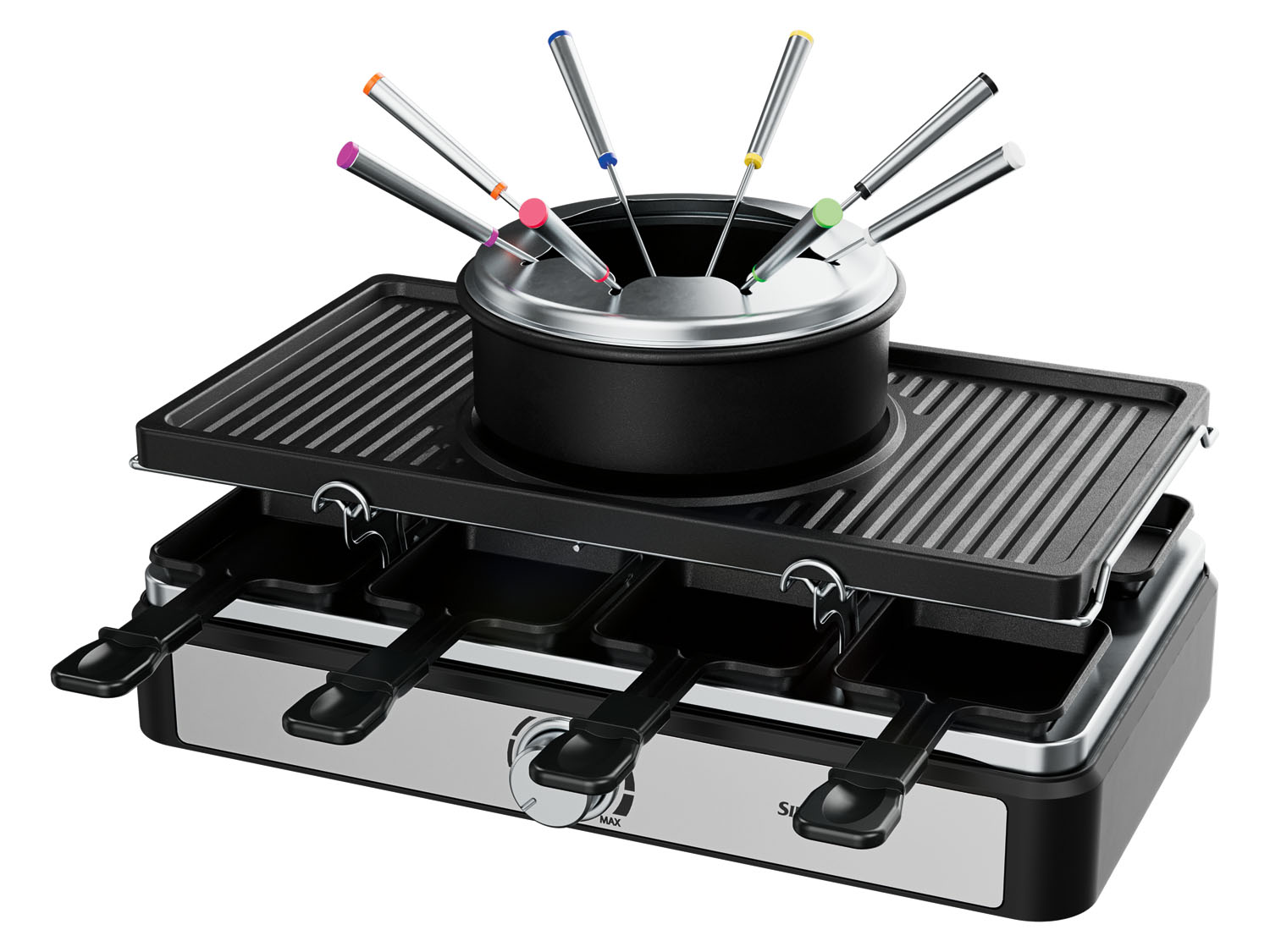 SILVERCREST® Kombinovaný gril na fondue a raclette SRFG 1400 A1
