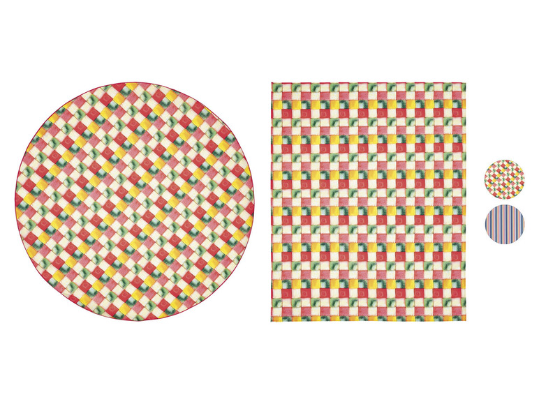  Zobrazit na celou obrazovku LIVARNO home Ubrus, Ø 160 cm, 130 x 160 cm - Obrázek 1