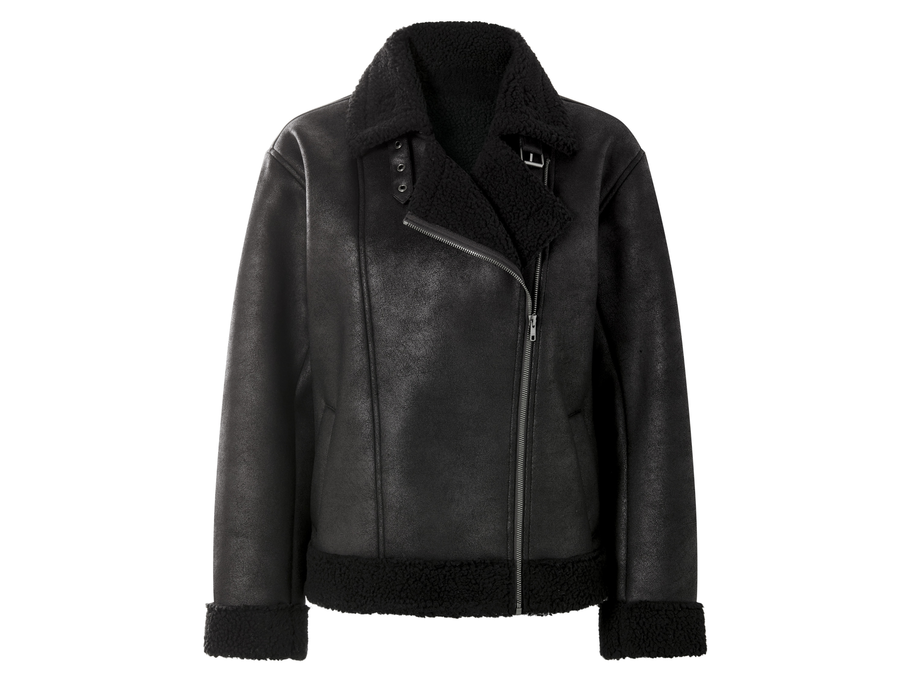 Esmara® Dámská bunda "Biker" s umělou kožešinou (černá, S(36/38))