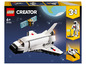 LEGO Creator 3-v-1 sada s raketoplánem, družicí a astronautem.