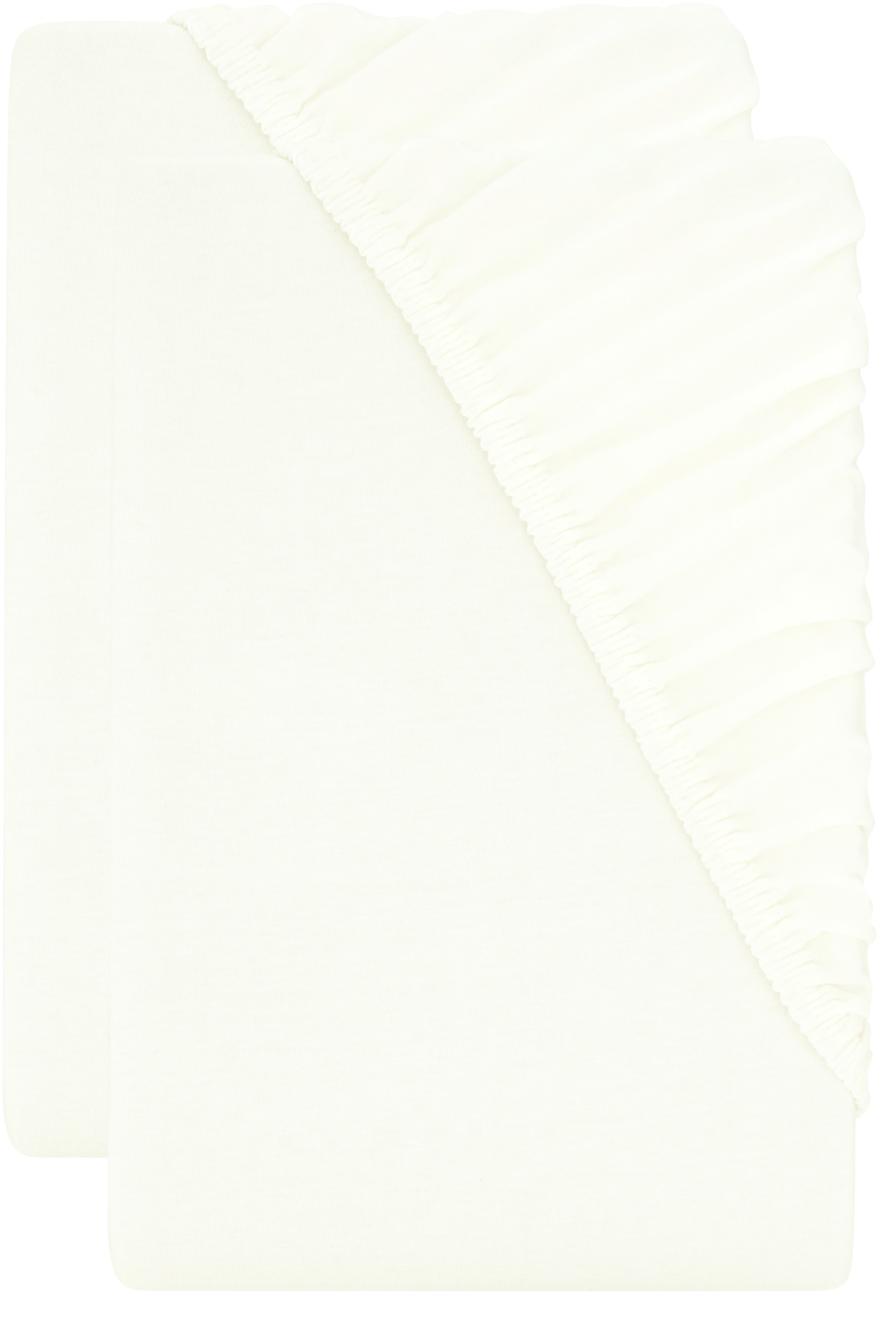 Livarno® Sada žerzejových napínacích prostěradel, 90–100 x 200 cm, 2dílná, bílá
