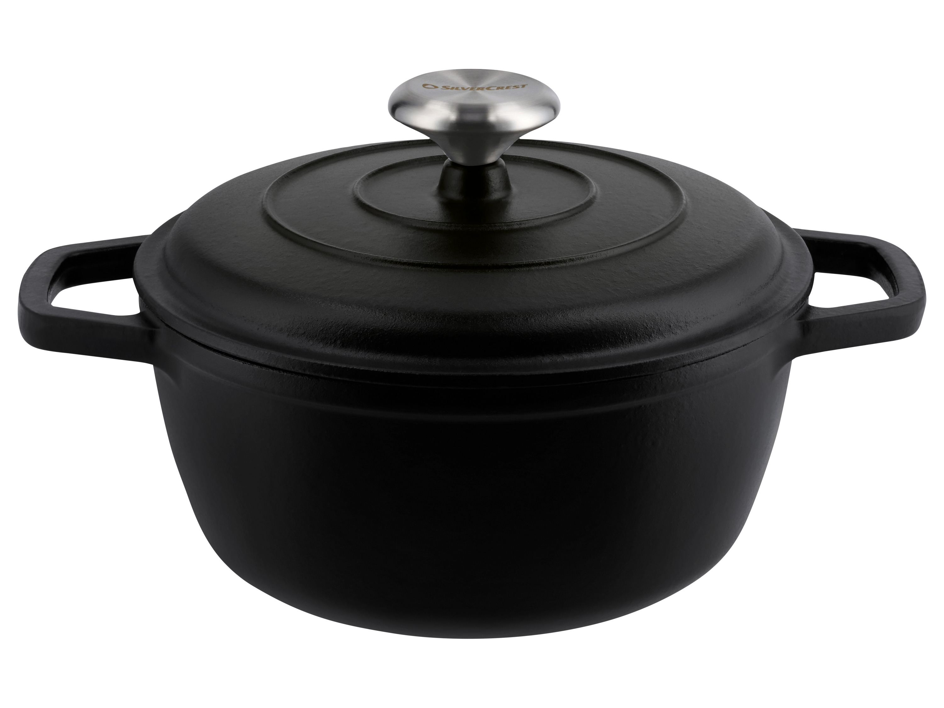 Silvercrest® Litinový hrnec Premium, Ø 21 cm / 2,8 l (černá)