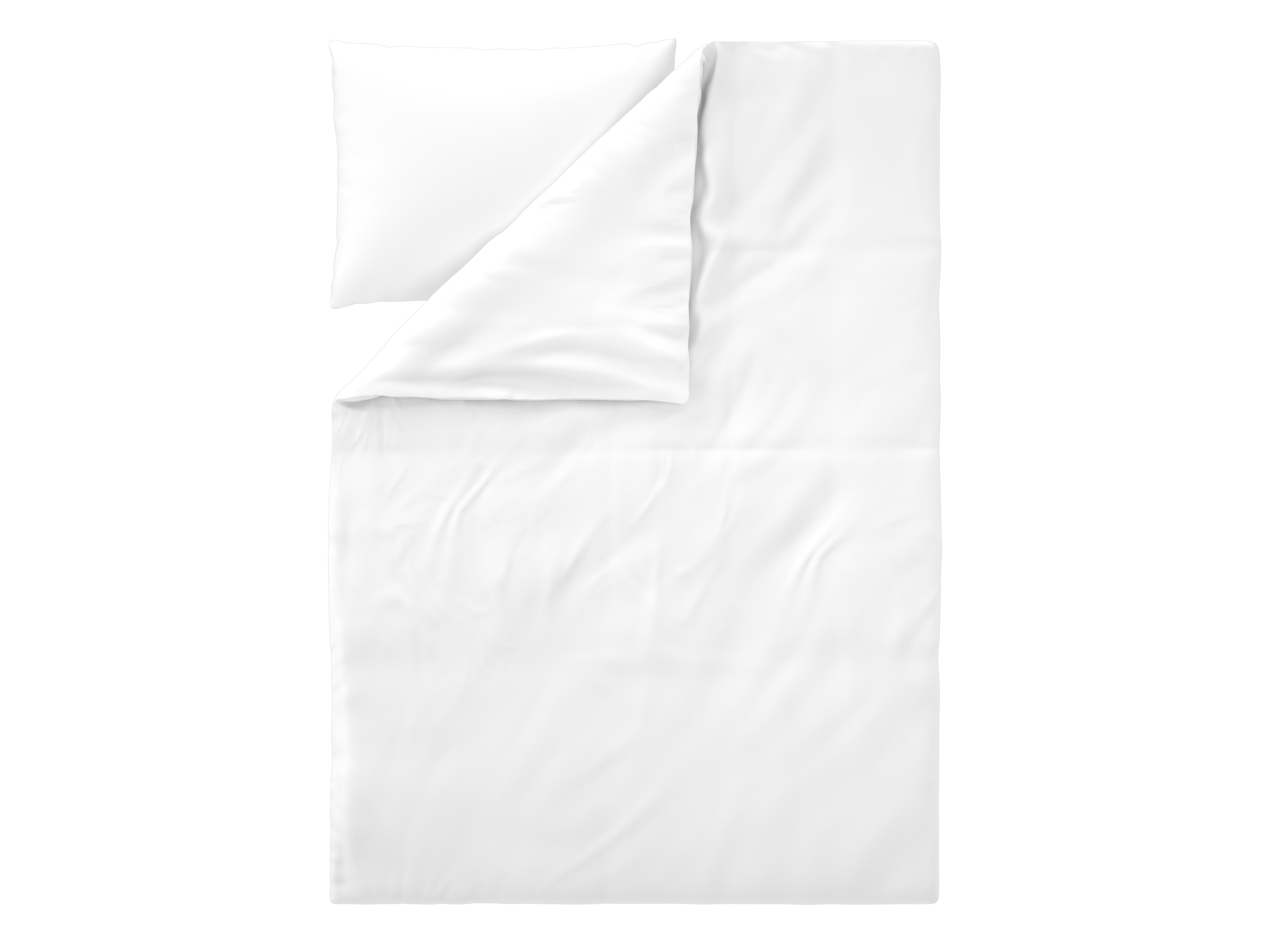 Livarno® Ložní povlečení Washed z mikrovláknitého saténu, 140 x 200 cm, 70 x 90 cm (bílá)