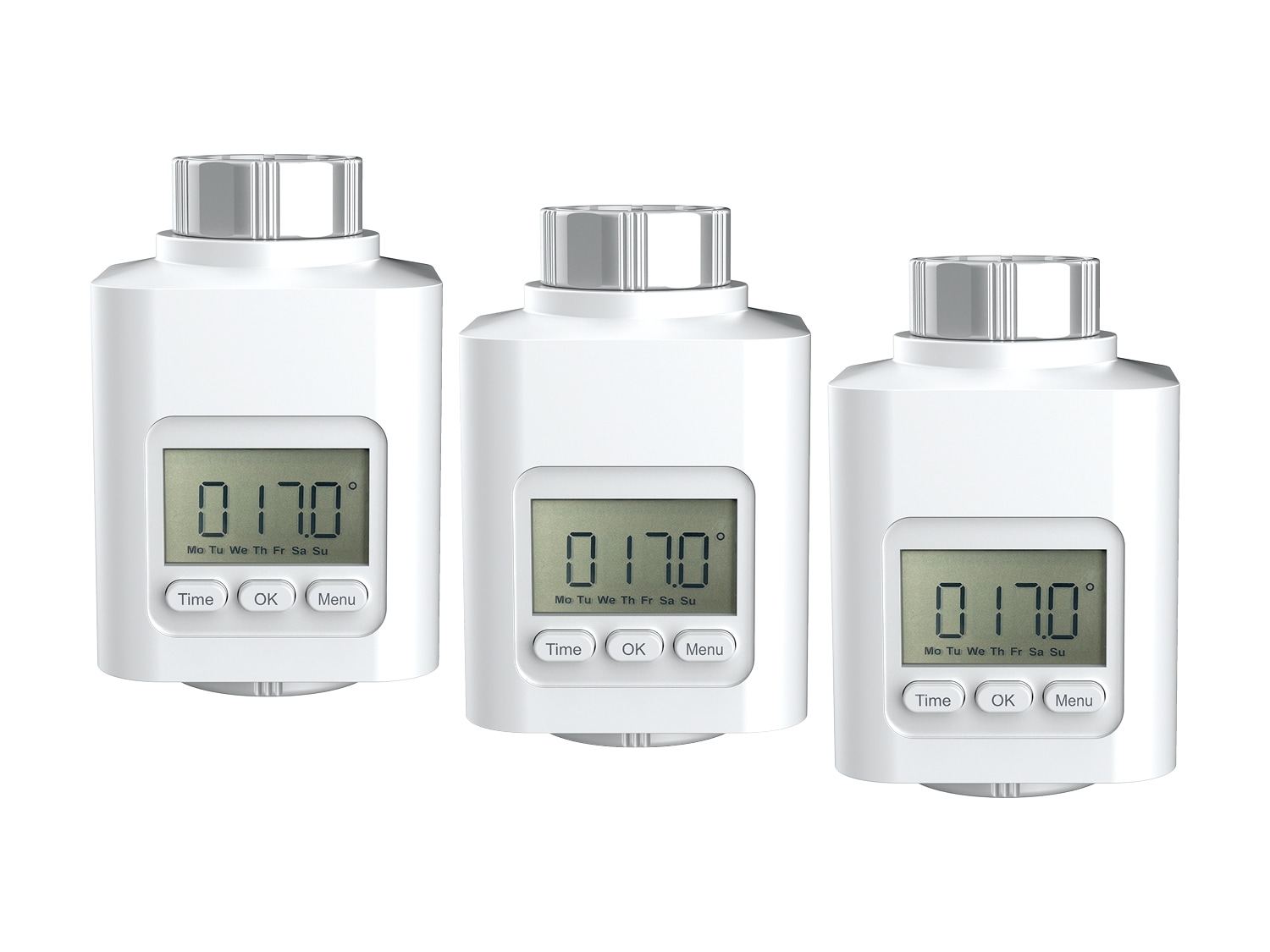 SILVERCREST® Sada programovatelných termostatických hlavic, 3dílná