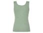Světle zelené, bez rukávů, žebrované tílko.
