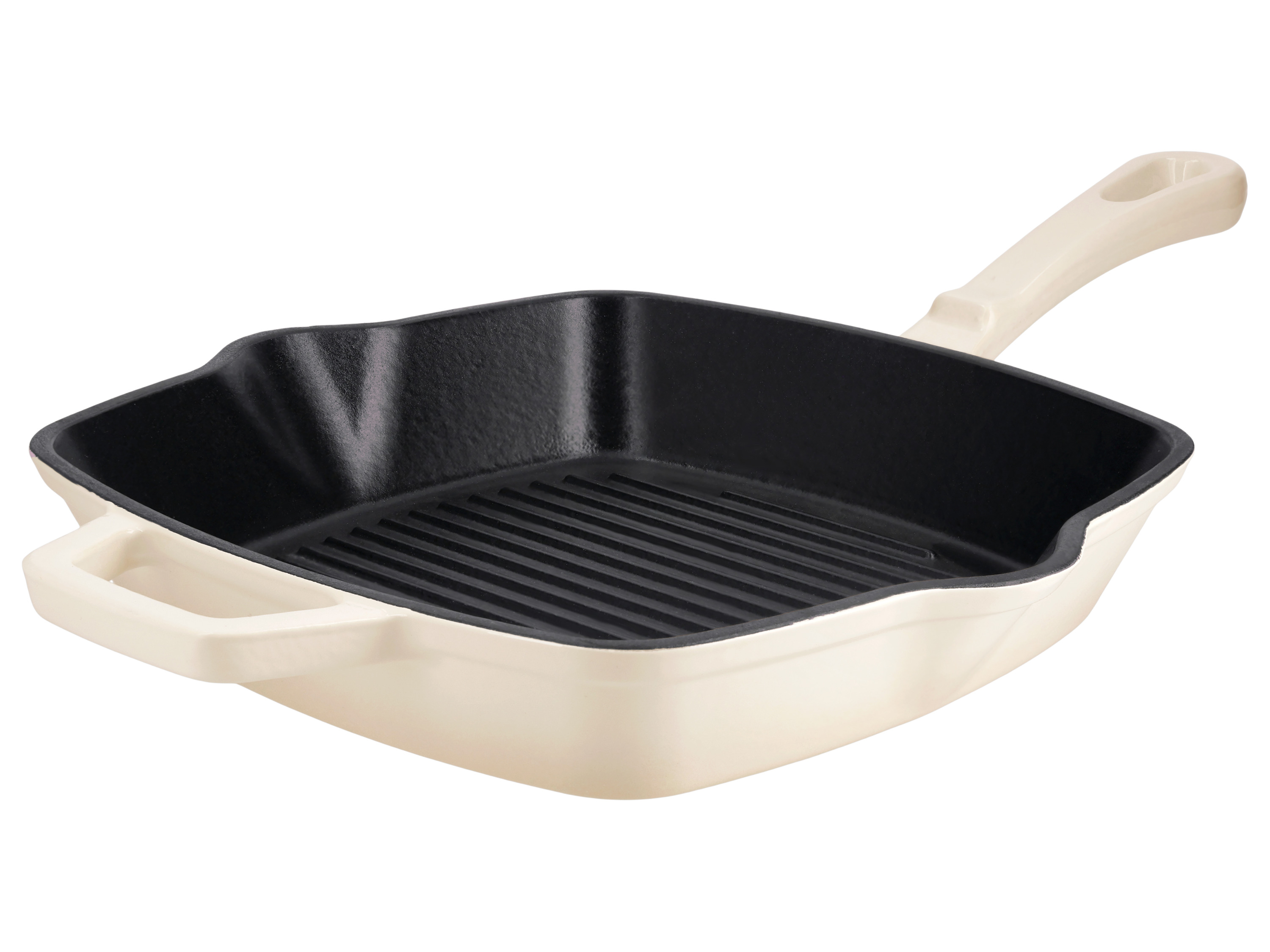 Silvercrest® Litinová grilovací pánev Premium, Ø 25 cm (hranatá, krémová)