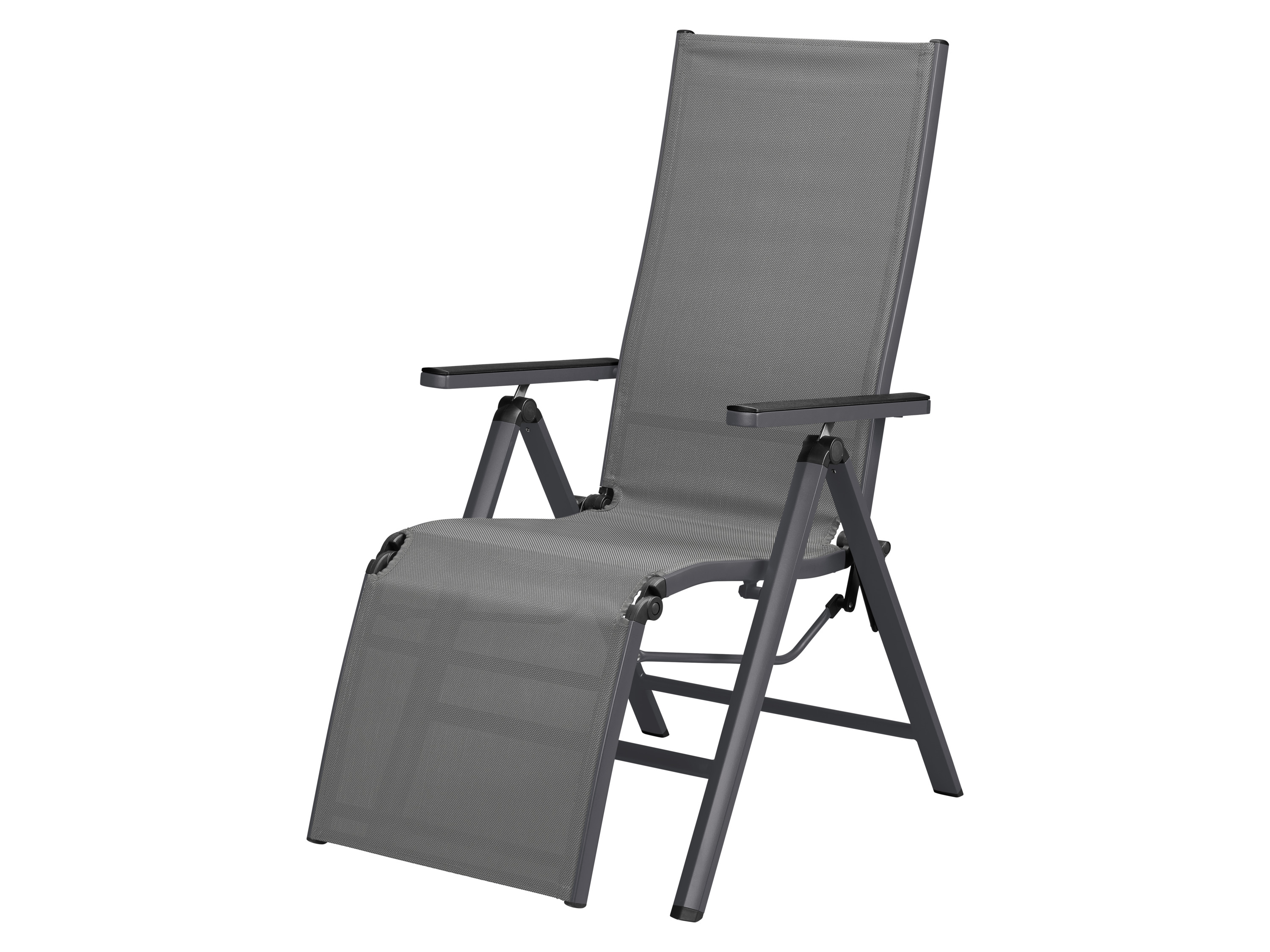 Livarno® Hliníkové relaxační křeslo Houston, antracitová