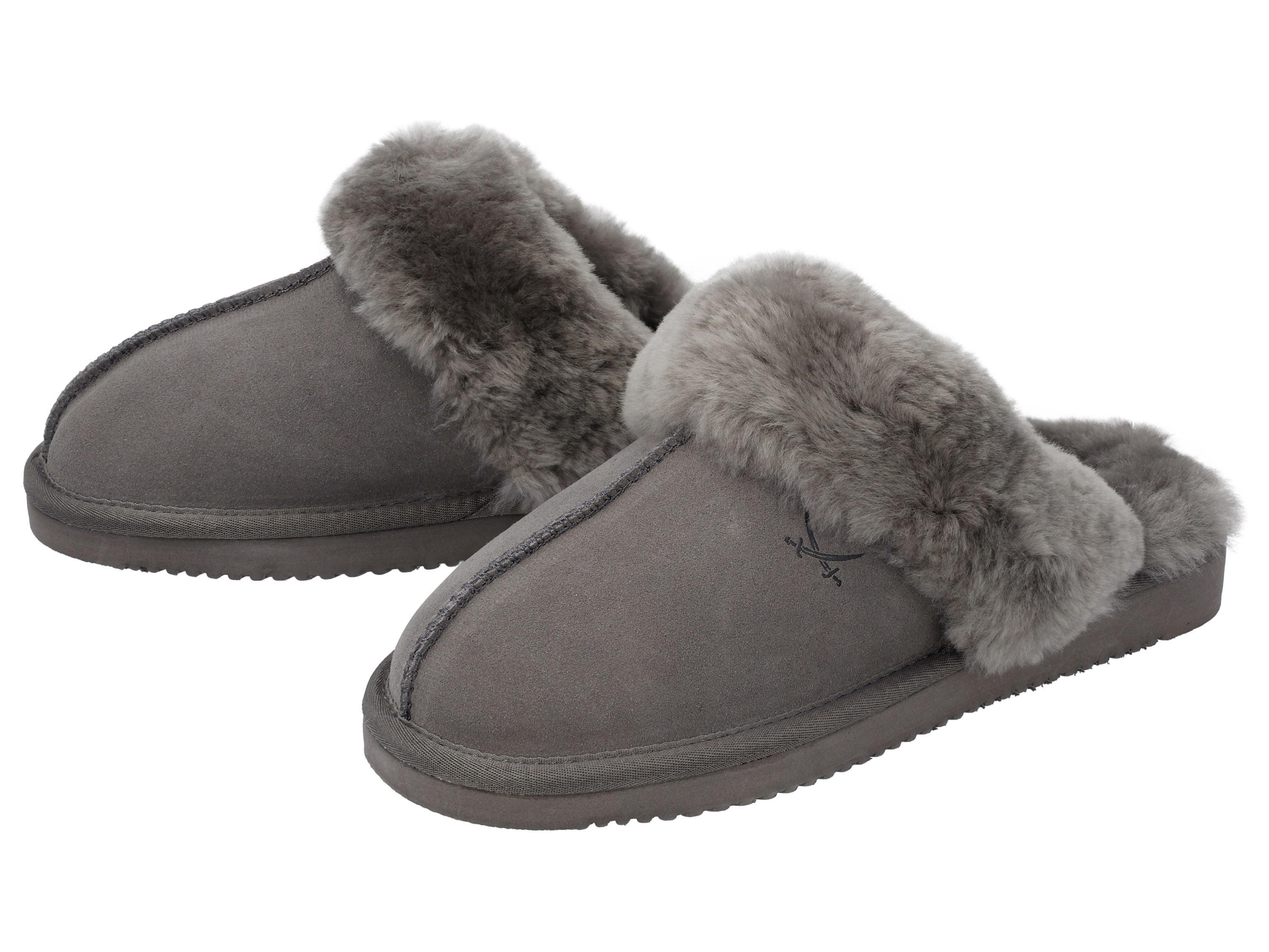 Sansibar Dámské pantofle z jehněčí kůže (šedá, 36)