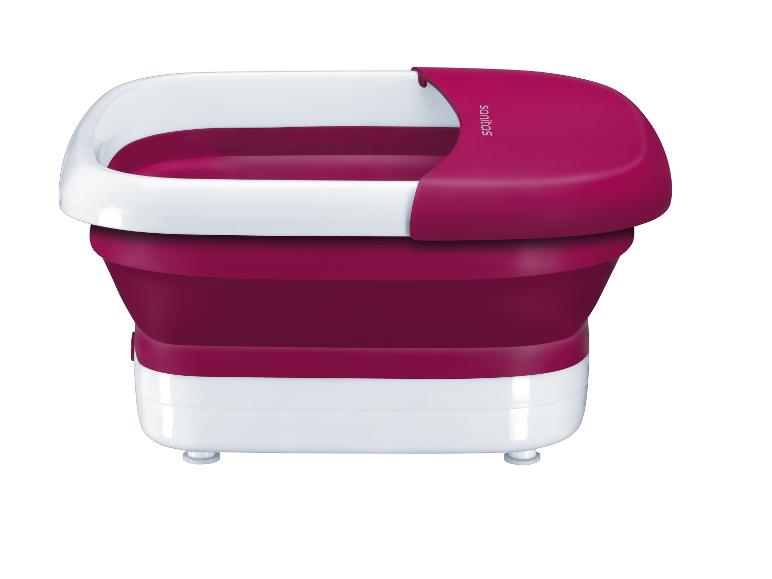 Skládací vanička na nohy Sanitas, bílá a purpurová