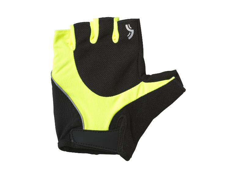 Krátké cyklistické rukavice, černé a neonově žluté.