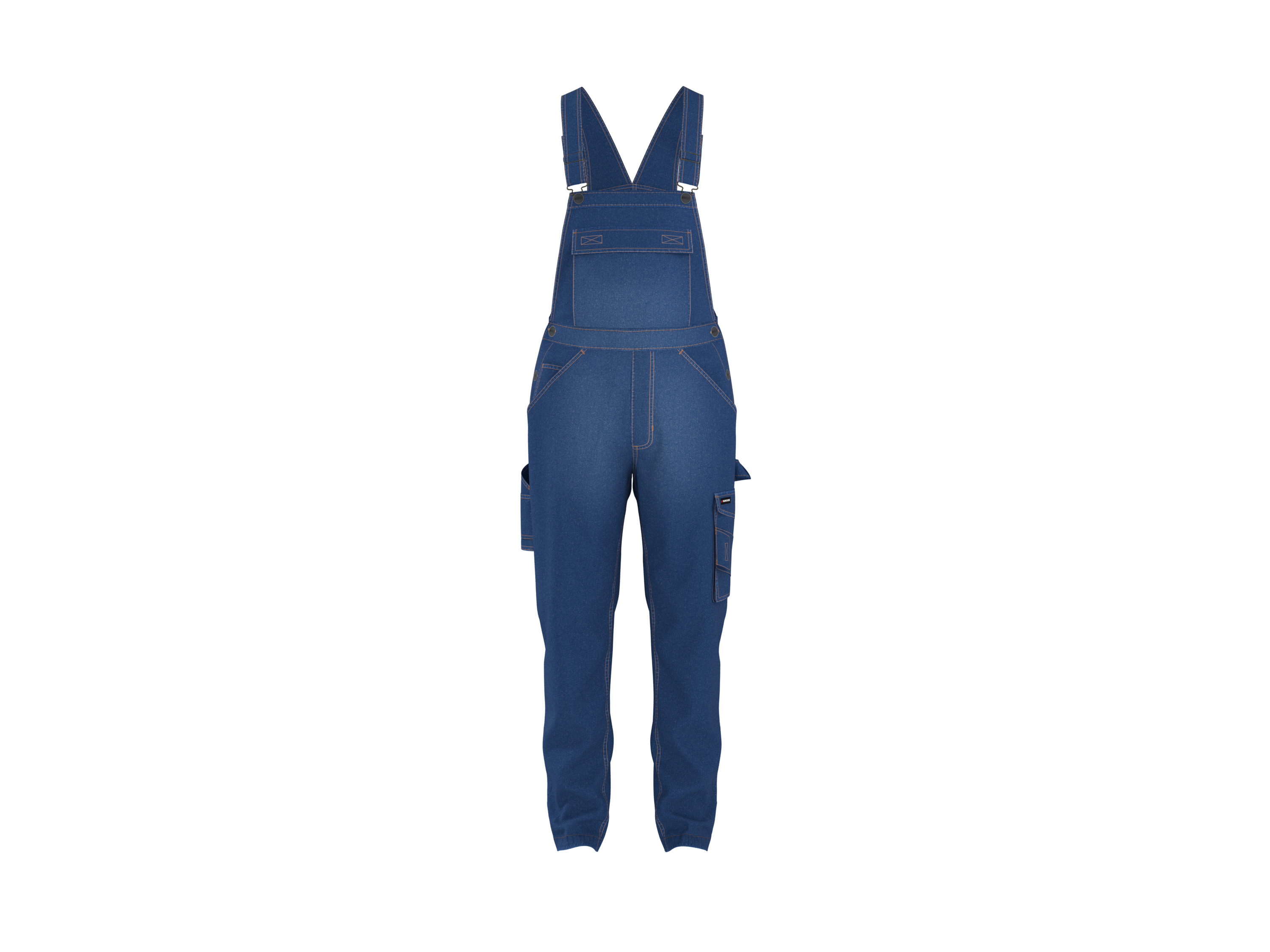 Parkside® Pánské pracovní kalhoty s laclem Fan Edition (modrá, L (52-54))