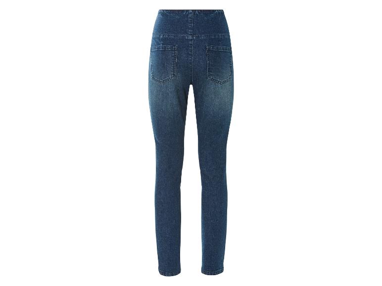 Tmavě modré skinny džíny pro ženy.