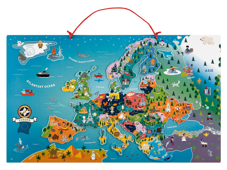  Zobrazit na celou obrazovku Playtive Dřevěná magnetická mapa - Obrázek 5