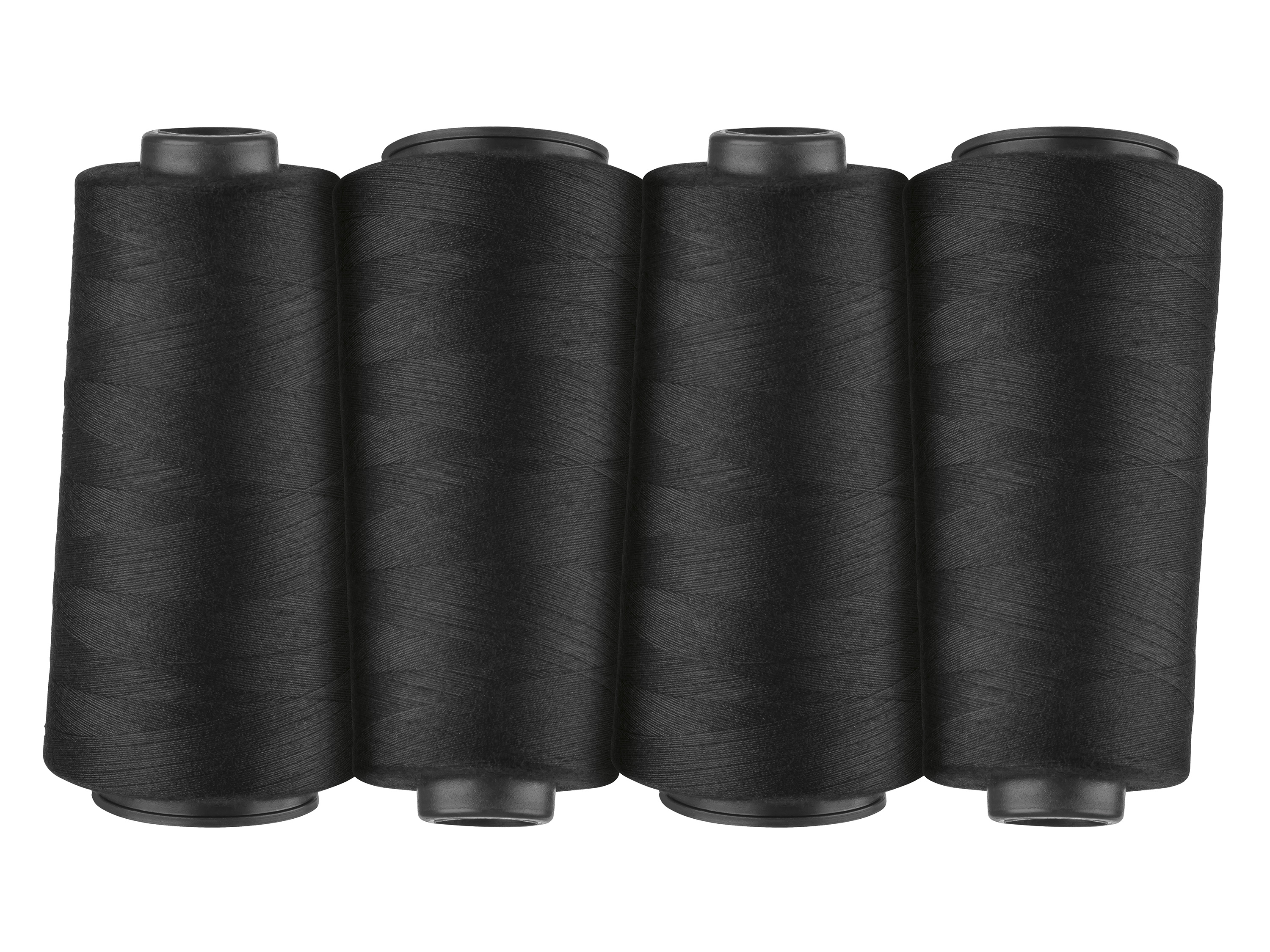 crelando® Overlocková šicí nit, 4 kusy (černá)