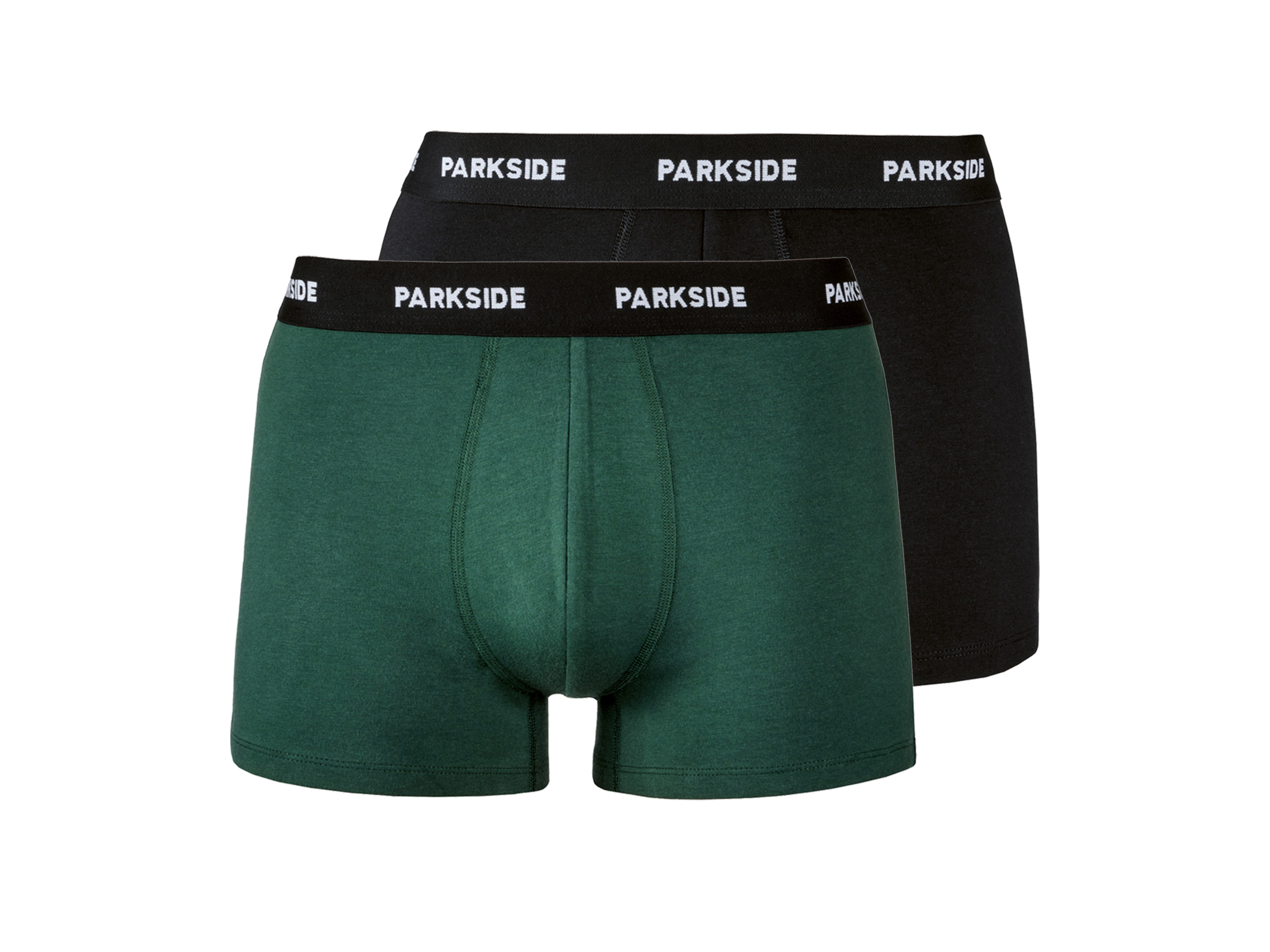 ParksideÂ® PĂˇnskĂ© boxerky, 2 kusy (ÄŤernĂˇ/zelenĂˇ, 4/S)