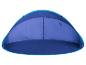 Modrý plážový stan: kompaktní a snadno rozložitelný slunečník.