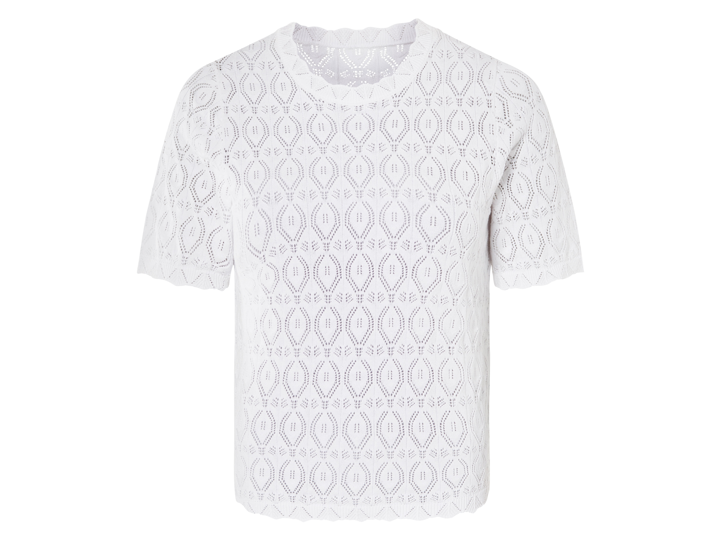 esmara® Dámské ažurové triko (bílá, M(40/42))