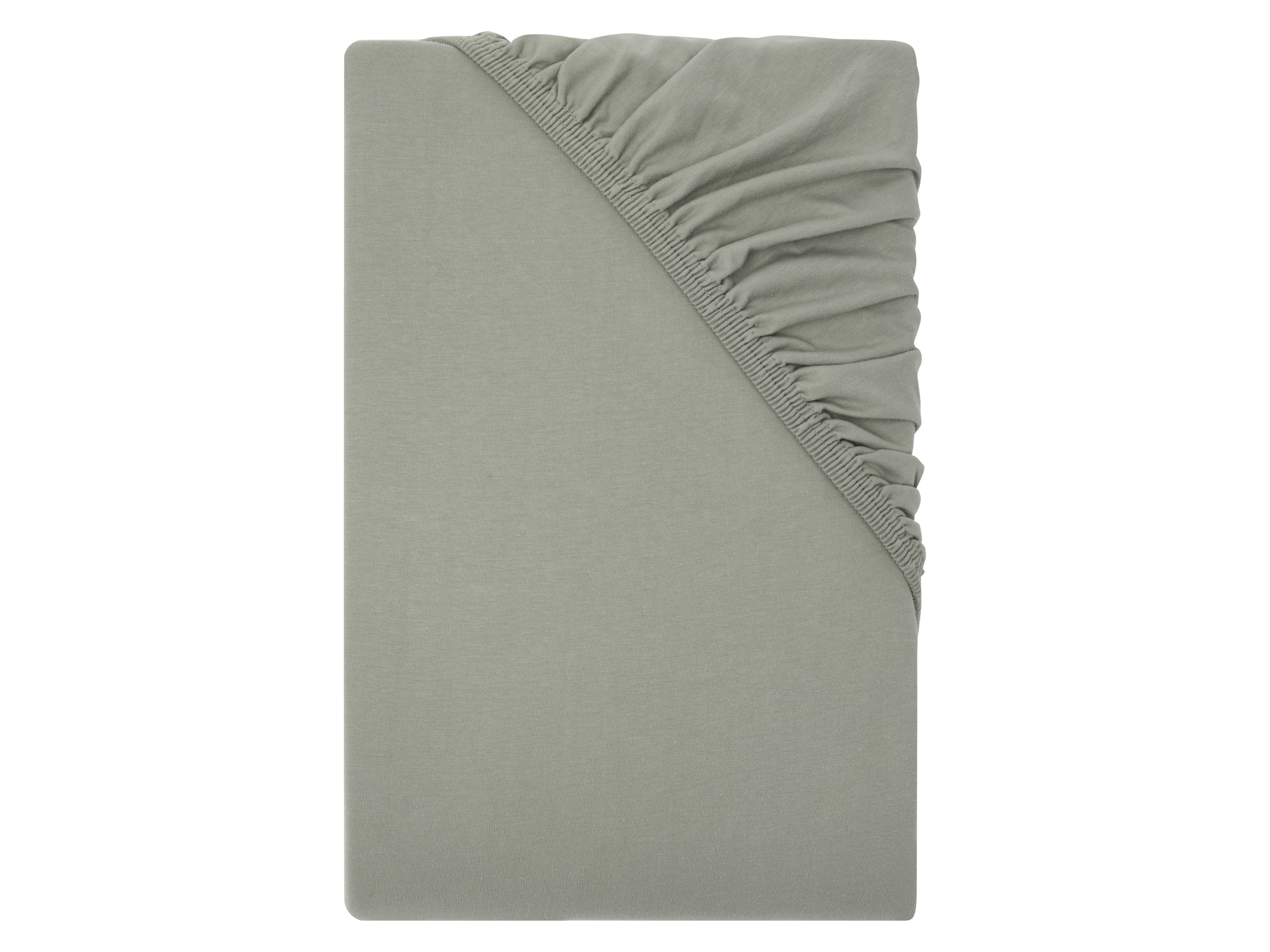 Livarno® Žerzejové napínací prostěradlo, 90-100 x 200 cm (zelená/šedá)