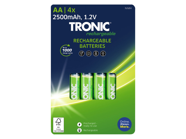  Zobrazit na celou obrazovku TRONIC® Nabíjecí baterie Ni-MH, 4 kusy - Obrázek 3