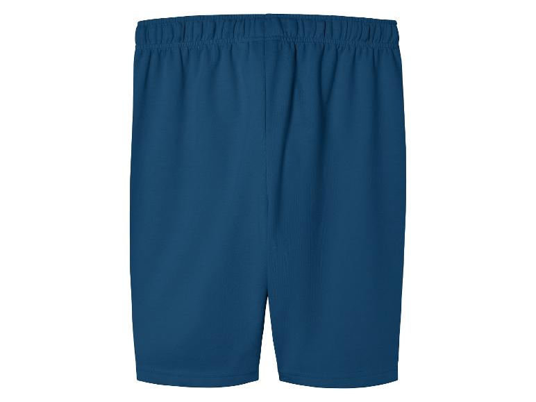 Tmavě modré sportovní šortky.