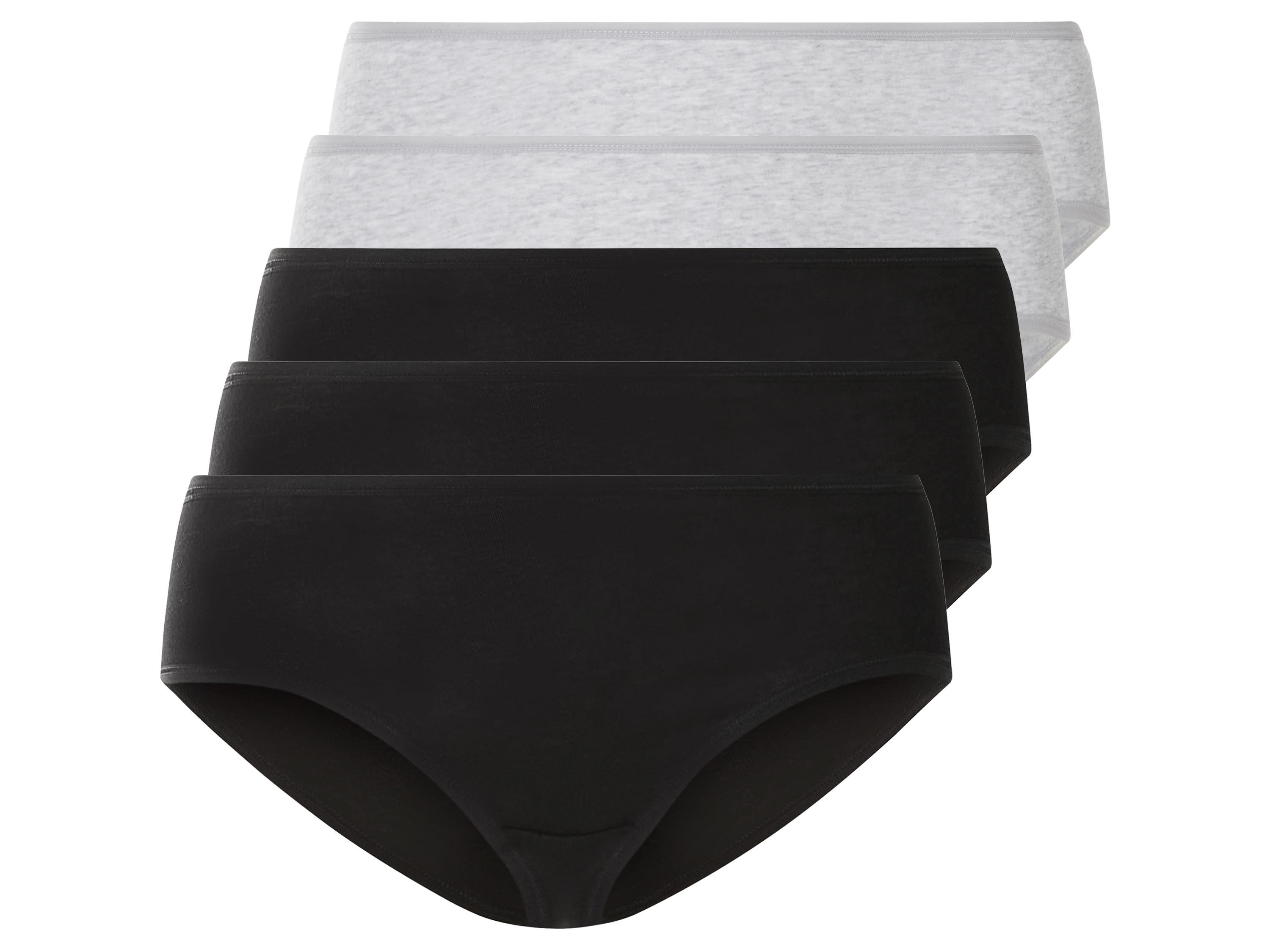 esmara® Dámské kalhotky Xxl, 5 kusů (černá/šedá, 3XL (56/58))