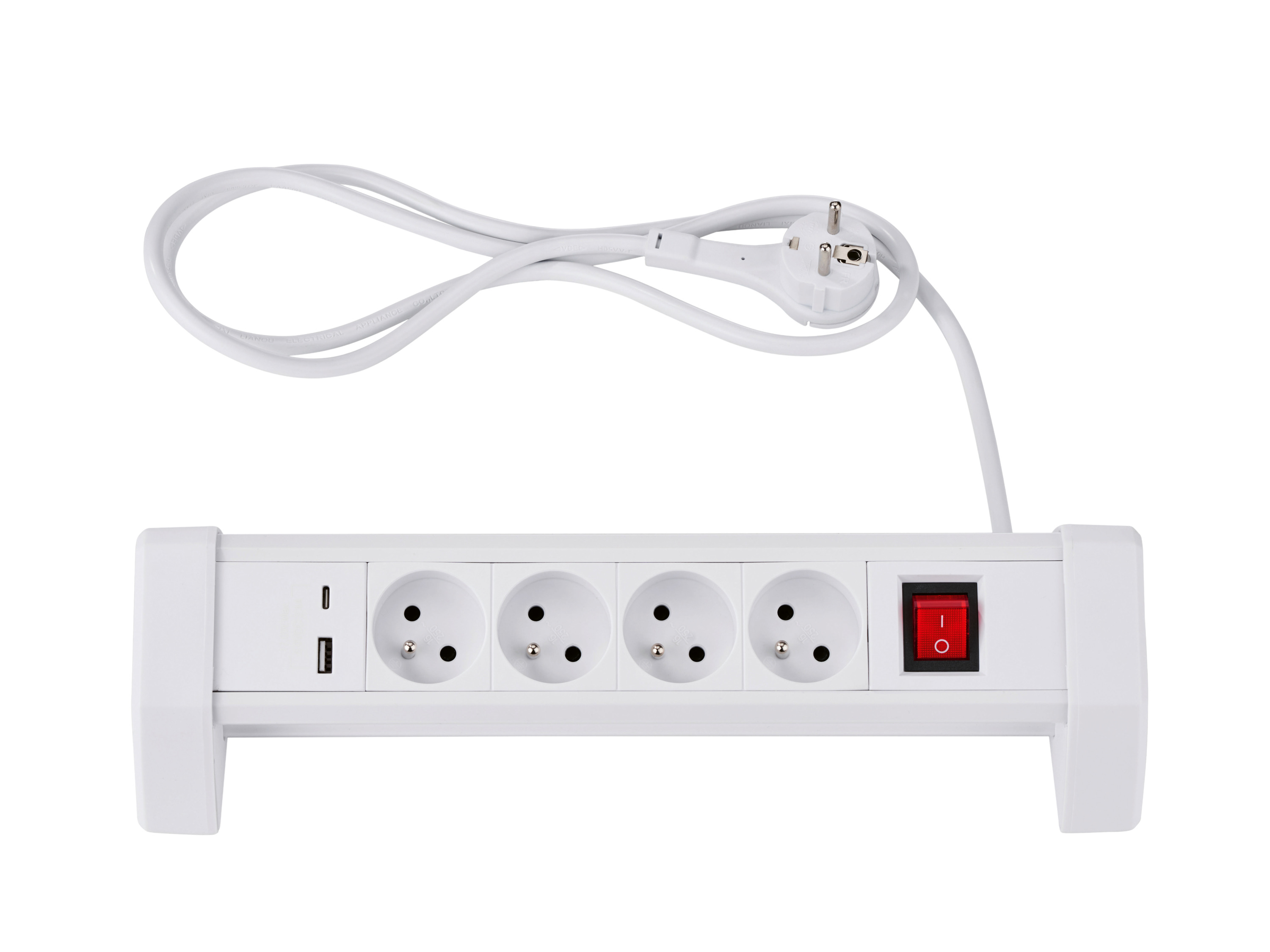 Tronic® Zásuvková lišta / Stolní zásuvková lišta (zásuvková lišta, bílá)