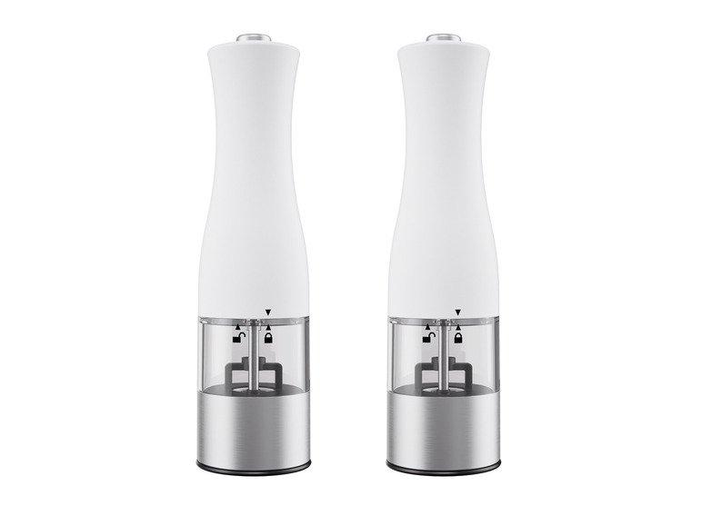  Zobrazit na celou obrazovku SILVERCREST® Sada mlýnků na sůl / pepř, 2dílná, bílá - Obrázek 1