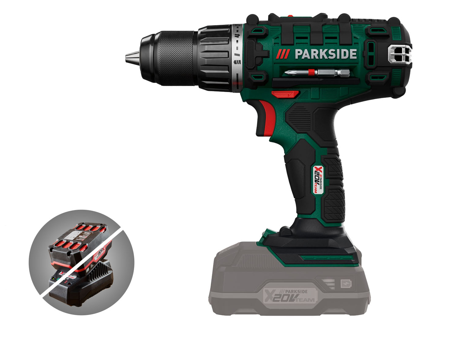 PARKSIDE® Aku vrtací šroubovák PABS 20-Li E6 – bez akumulátoru a nabíječky