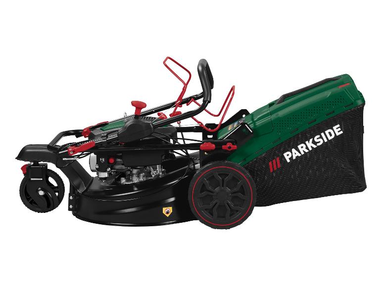 Sekačka Parkside: motor, sběrný koš.