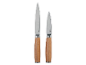 Kuchyňské nože Silvercrest se dřevěnými rukojeťmi.