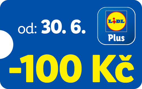 Nabídka Lidl Plus: 100 Kč sleva od 30. 6.