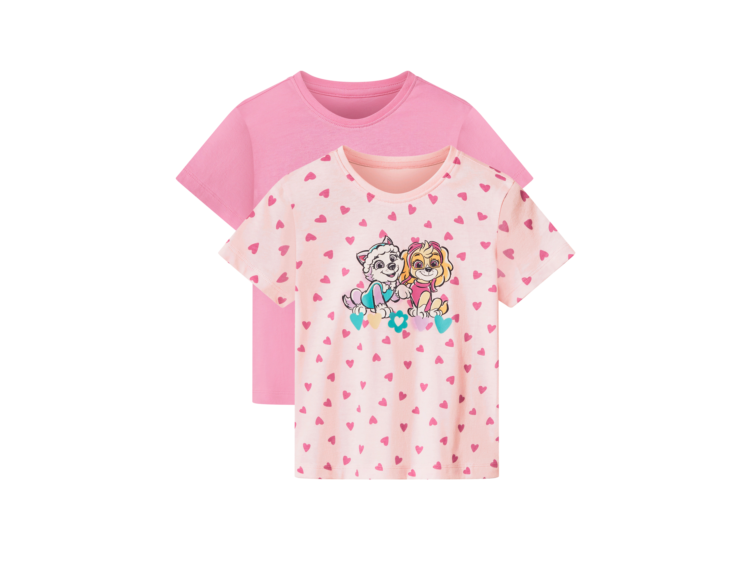 Dětské triko, 2 kusy (růžová, 122/128)