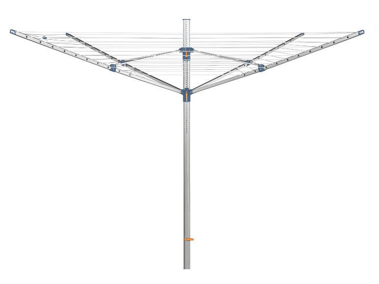 Hliníkový otočný sušák na prádlo s několika šňůrami