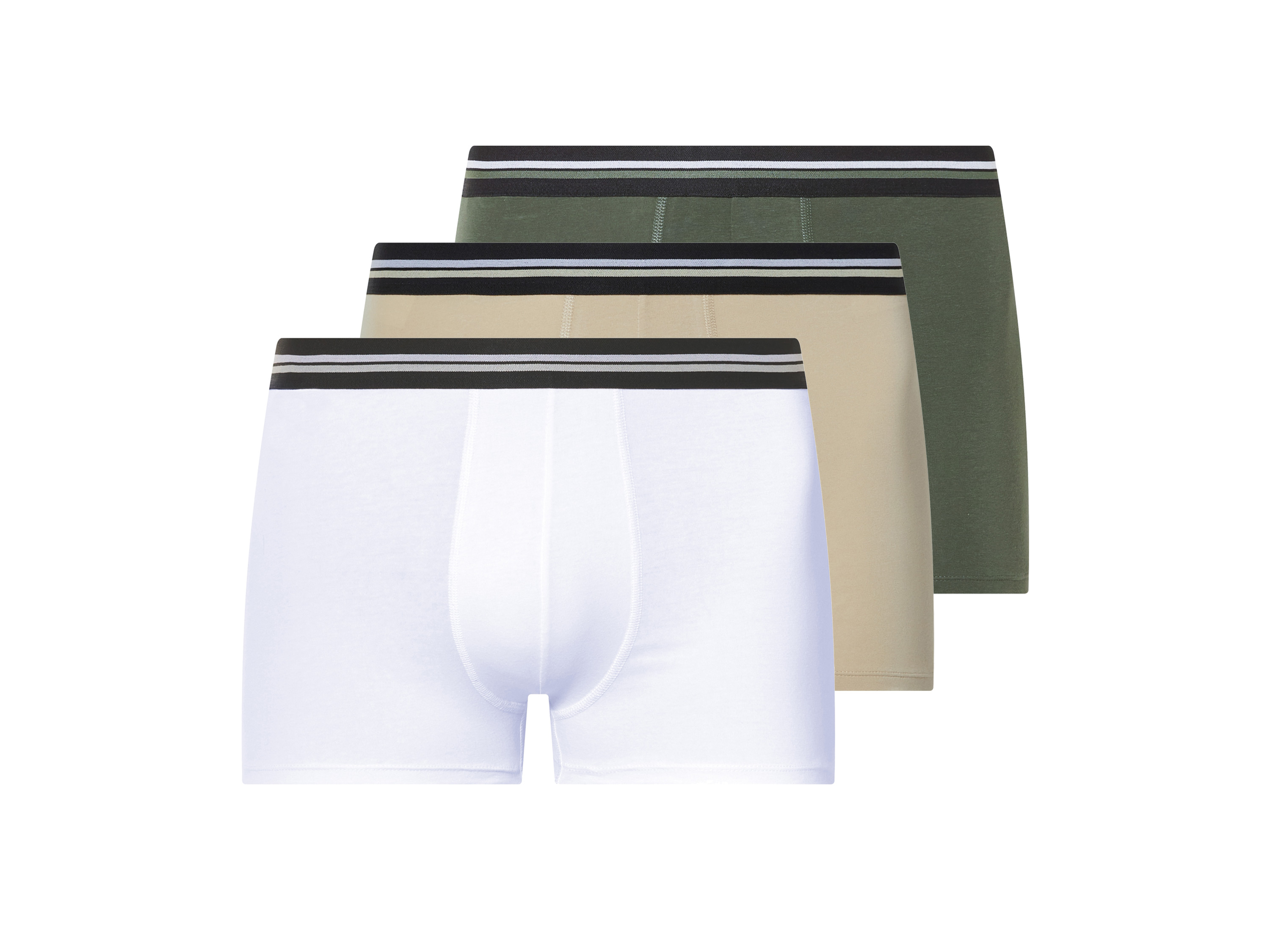esmara Men Pánské boxerky Xxl, 3 kusy (zelená/béžová/bílá, 9/3Xl)