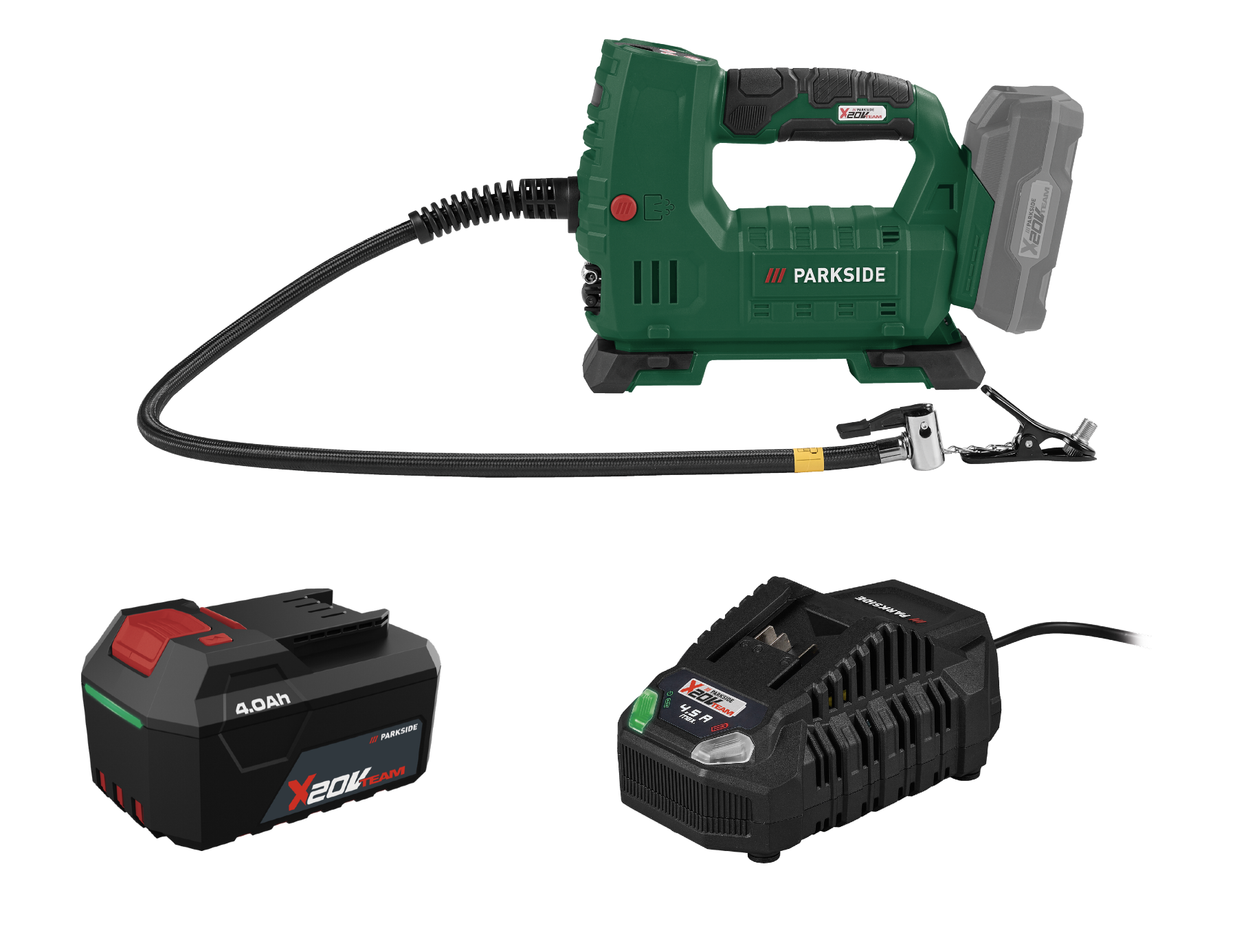Parkside® Aku kompresor Pakt 20-Li A1, 4 Ah