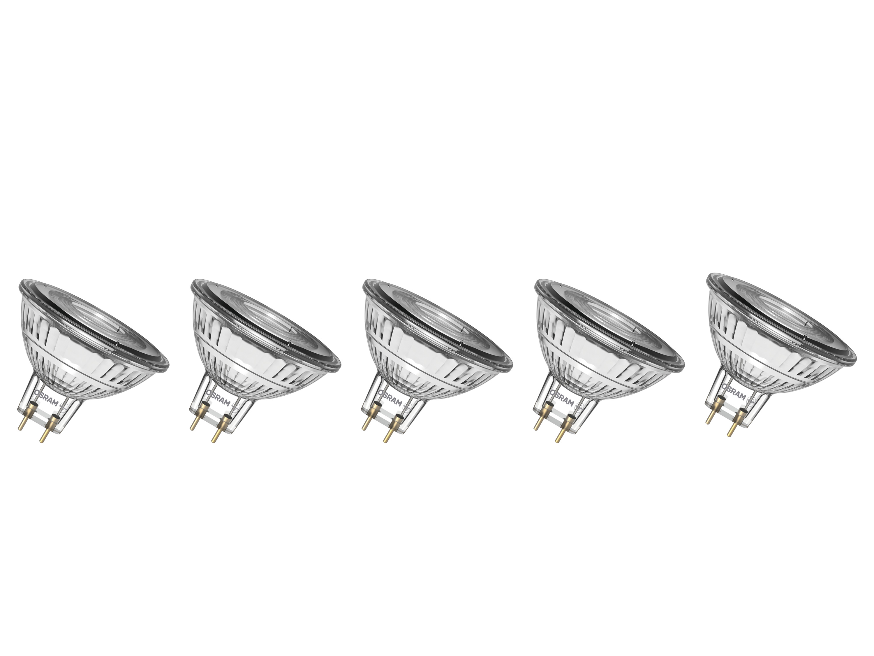 Osram LED žárovka »Base Spot«, 5 kusů (Mr16, Gu5.3, nedimenzovaná, 2700 K, transparentní)