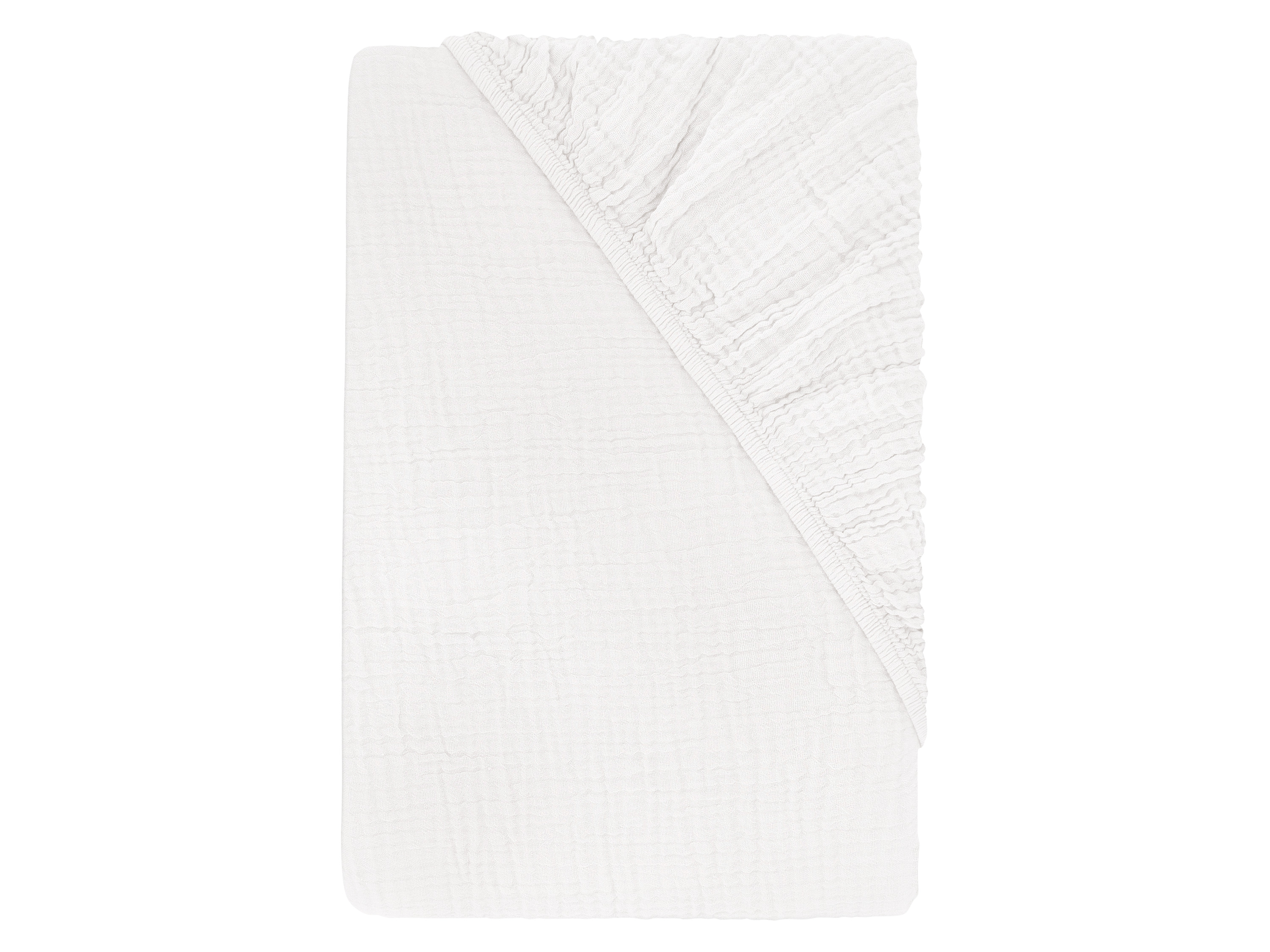 Livarno® Mušelínové napínací prostěradlo, 90-100 x 200 cm (bílá)