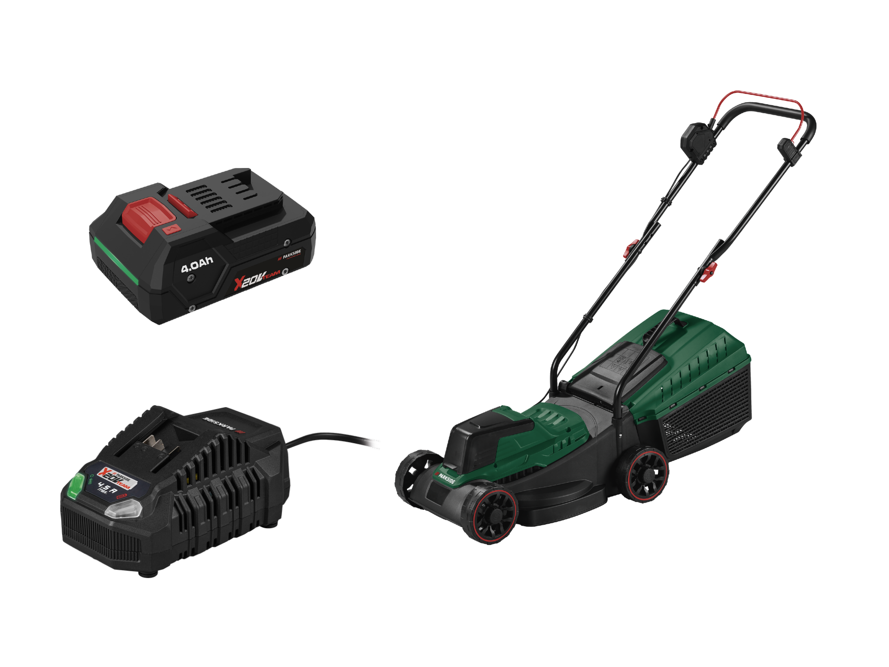 Parkside® Aku sekačka na trávu Parm 20 A1, Smart 4 Ah