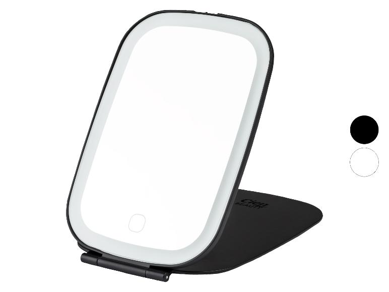 Cien Beauty LED kosmetické zrcátko, skládací, v černé barvě.