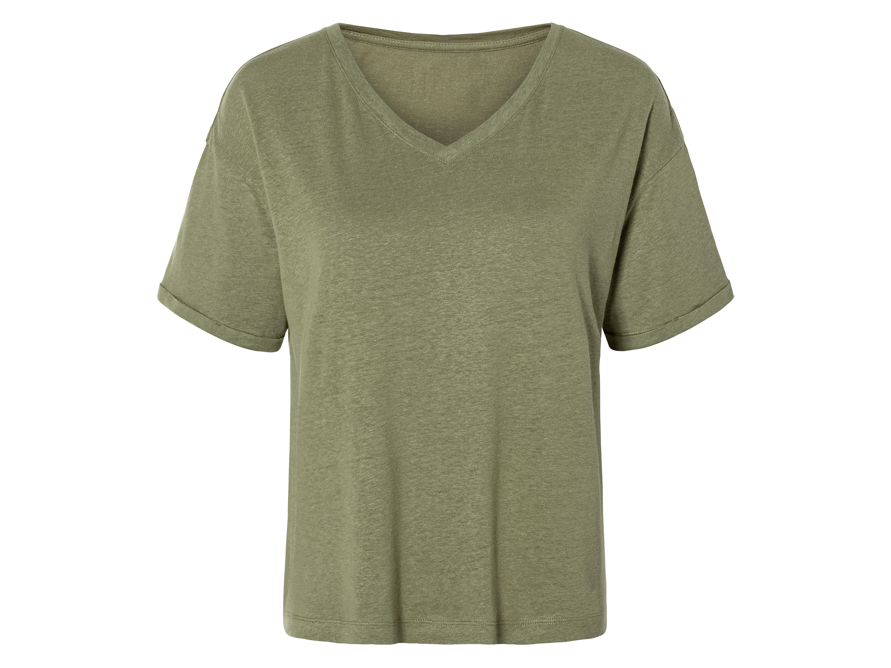 esmara® Dámské lněné triko (Xs(32/34), olivová)